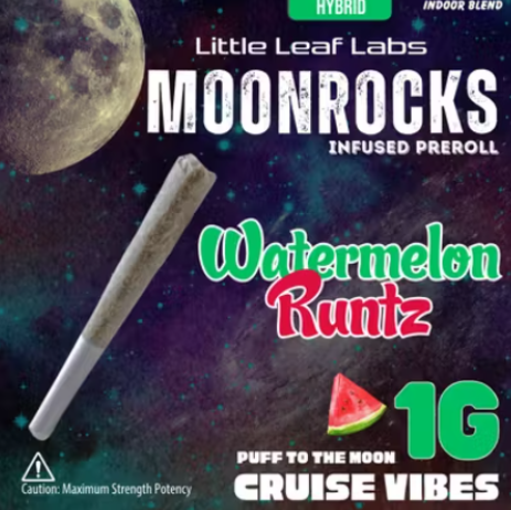 WATERMELON RUNTZ 1G MOONROCK INFUSED PRE ROLL