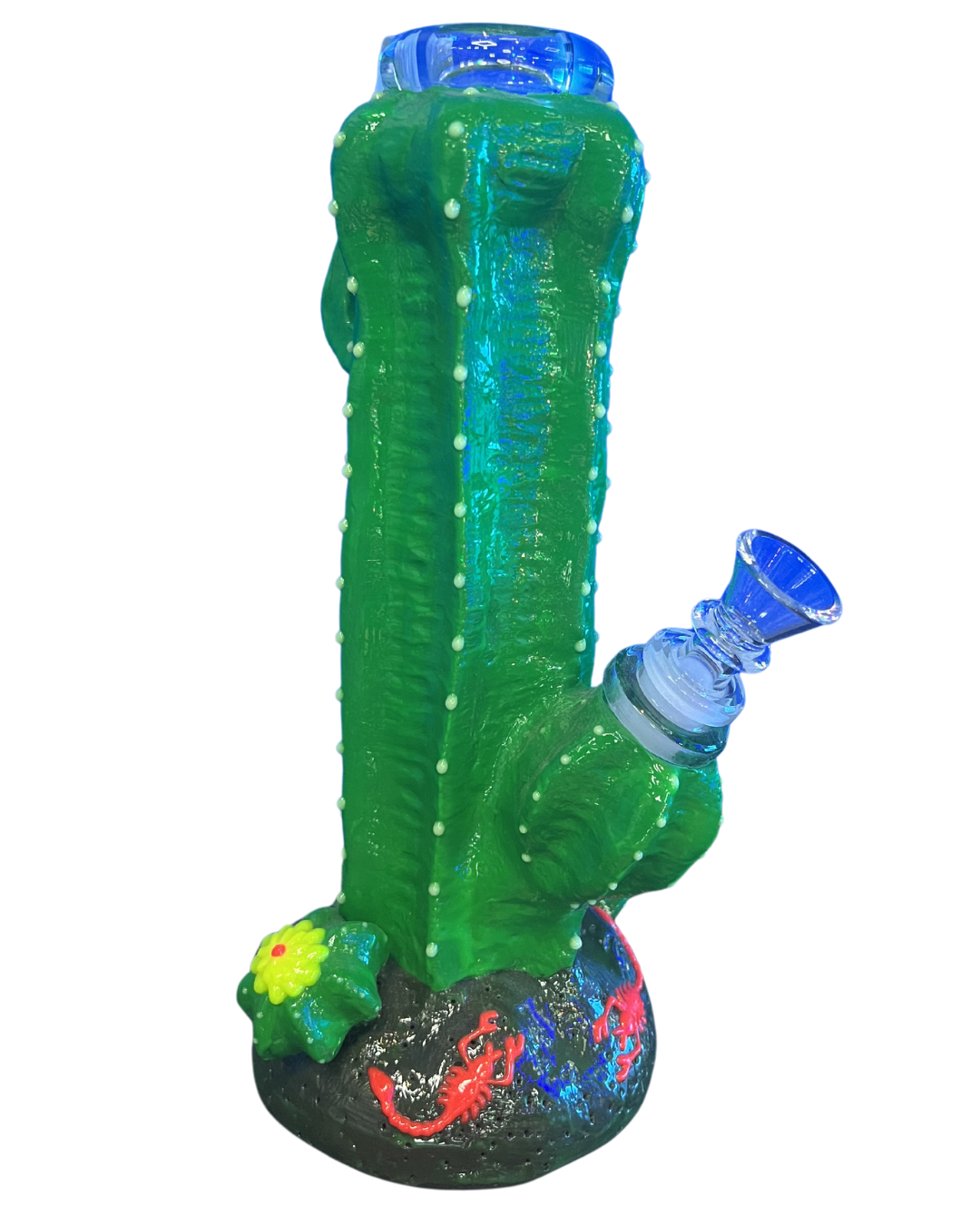 - 7MM THICK GLASS 10 INCHES GLASS TUBE 3-D HAND PAINTING GLASS