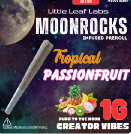 TROPICAL PASSIONFRUIT 1G MOONROCK INFUSED PRE-ROLL