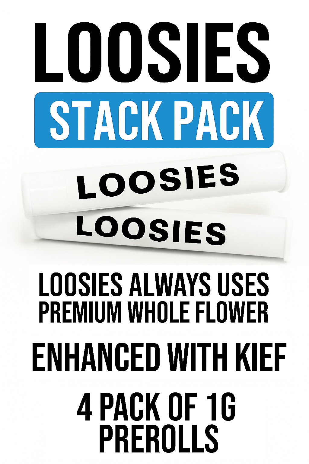 SUPER LEMON HAZE 1G KIEF ENHANCED PRE ROLL 4 PACK (4G TOTAL)ES