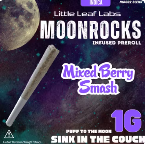 MIXED BERRY SMASH 1G MOONROCK INFUSED PREROLL