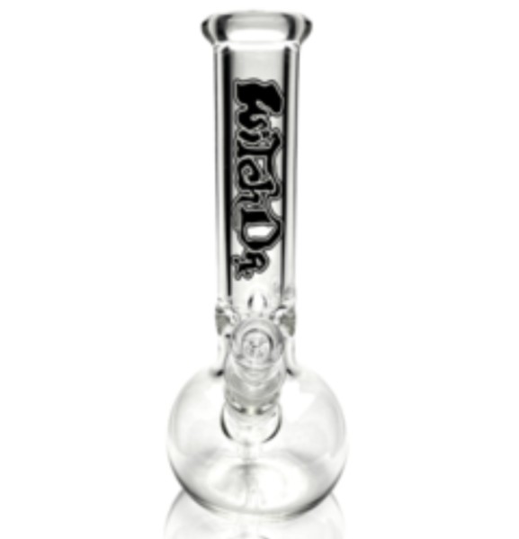 12" CLEAR LABEL BUBBLE BONG 7MM