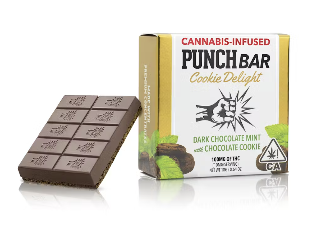 PUNCH EDIBLES - MINT DARK CHOCOLATE WITH CHOCOLATE 100MG COOKIES DELIGHT