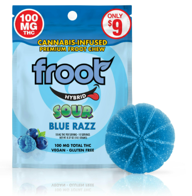FROOT - SOUR BLUE RAZZ 100MG GUMMY