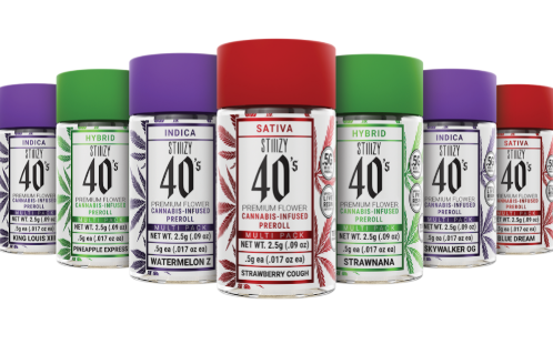 STIIIZY - SOUR DIESEL 0.5 GRAM INFUSED PREROLLS - 5 PACK