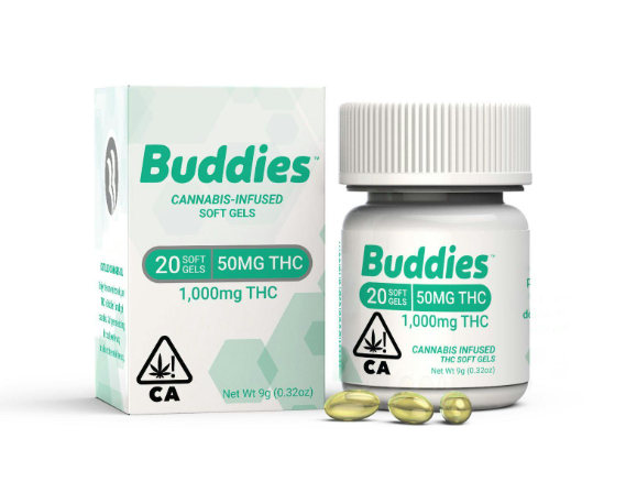 BUDDIES - BUDDIES 50MG THC RICH CAPSULES - 20 PACK