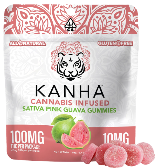 KANHA - PINK GUAVA 100MG GUMMIES - SATIVA