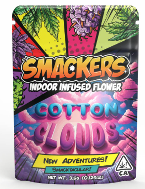 SMACKERS - COTTON CLOUDS 3.5 GRAM INFUSED FLOWER