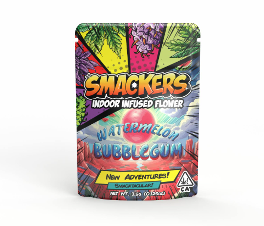SMACKERS - WATERMELON BUBBLEGUM 3.5 GRAM INFUSED FLOWER