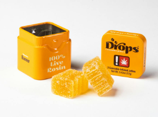 DROPS - ORANGE LIVE ROSIN INFUSED 50MG GUMMY - 2 PACK - 100MG TOTAL