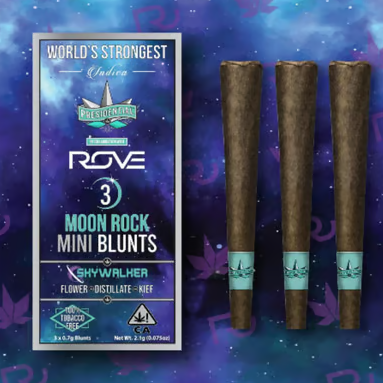 PRESIDENTIAL - SKYWALKER 0.7 GRAM INFUSED MINI MOONROCK BLUNTS - 3 PACK