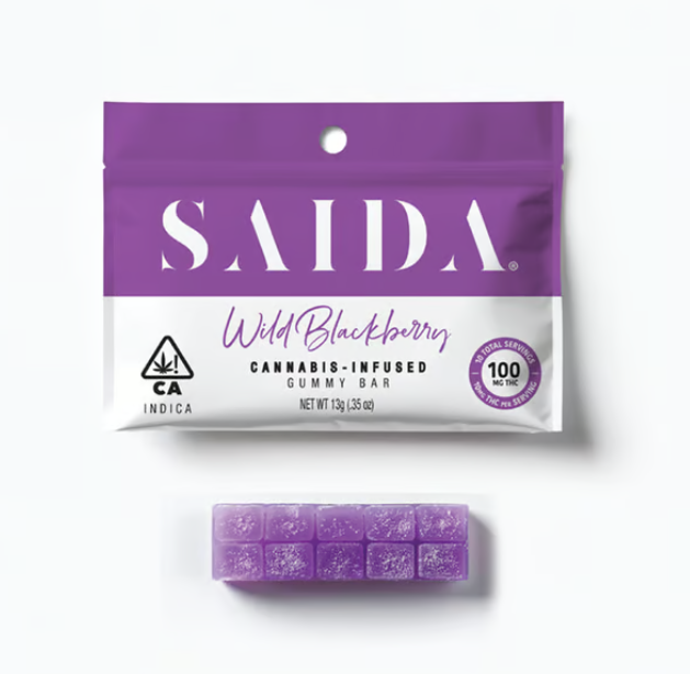 SAIDA - WILD BLACKBERRY 100MG GUMMY BAR