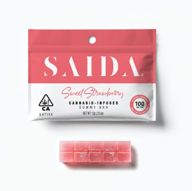 SAIDA - SWEET STRAWBERRY 100MG GUMMY BAR