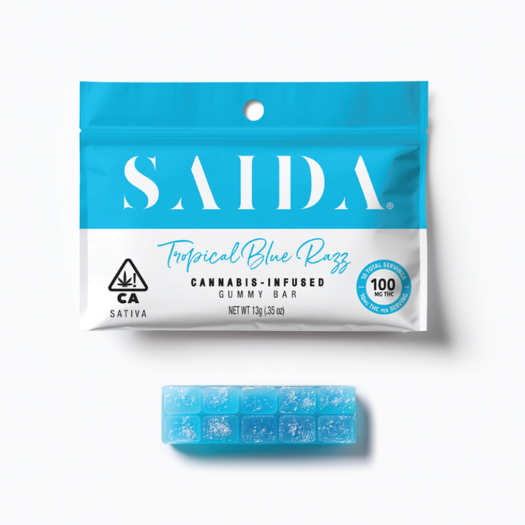 SAIDA - TROPICAL BLUE RAZZ 100MG GUMMY BAR