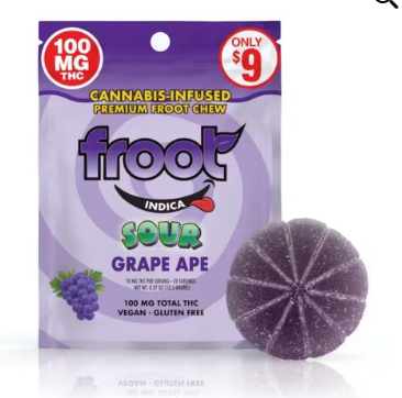 $10 | (I) SOUR GRAPE | 100MG | FROOT
