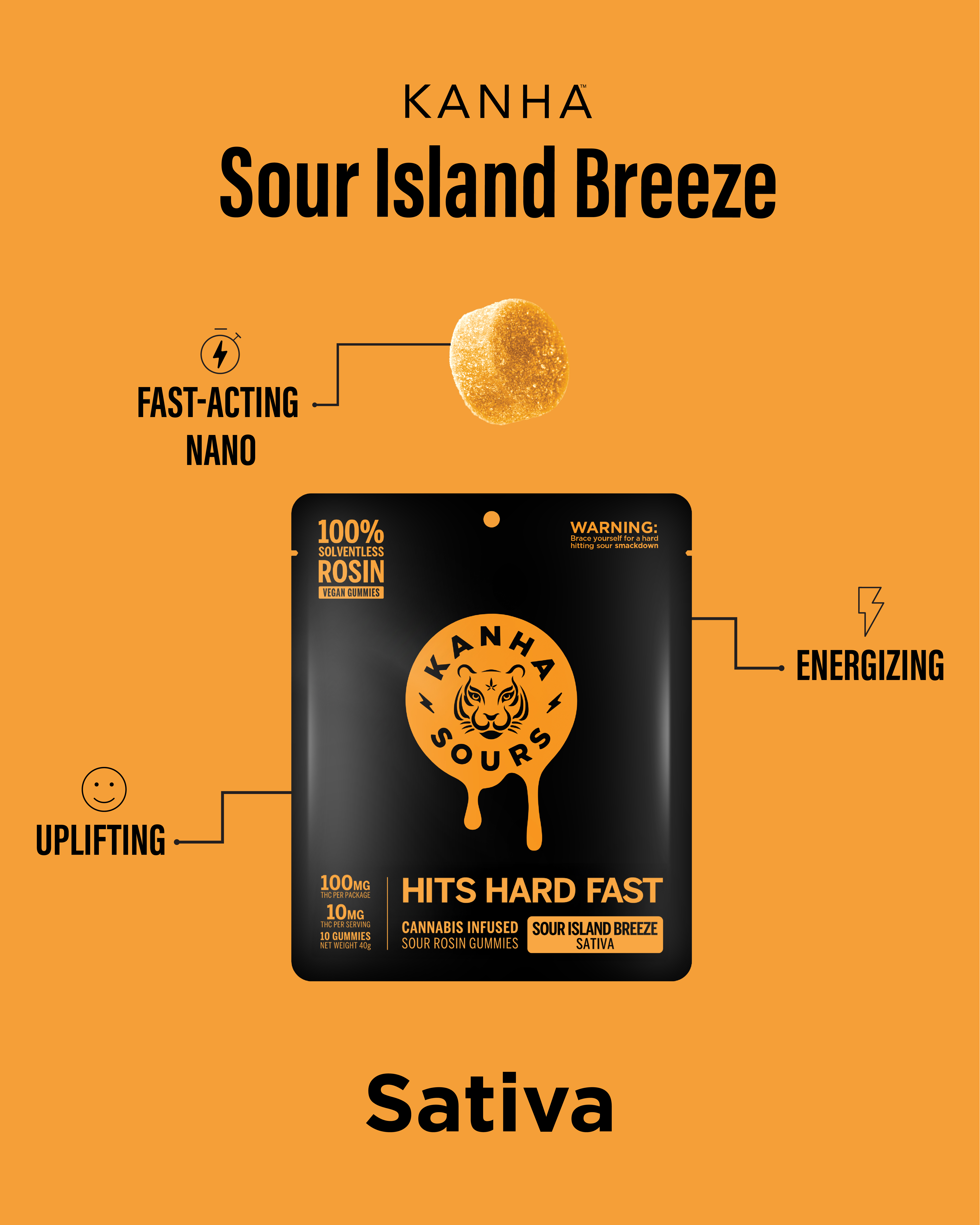 $32 | SOUR ISLAND BREEZE | ROSIN NANO |100MG | KANHA
