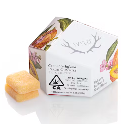 $32 | (H) PEACH | 2:1 CBD | WYLD