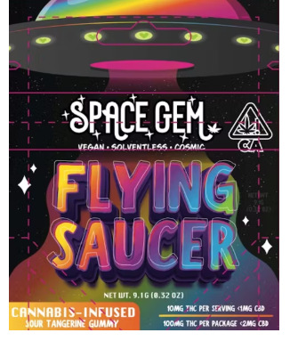 Space Gem | Sour Tangerine | 100MG  Flying Saucer