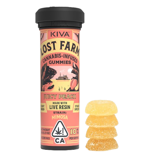 Juicy Peach (mimosa) Gummies - Lost Farm