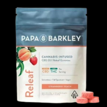 Releaf - Strawberry Peach 20:1 CBD Gummies