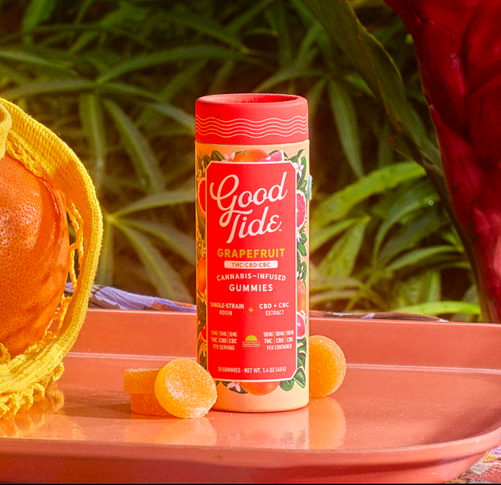 GRAPEFRUIT 1:1:1 (THC:CBD:CBC) LIVE ROSIN GUMMIES 10PK 100MG