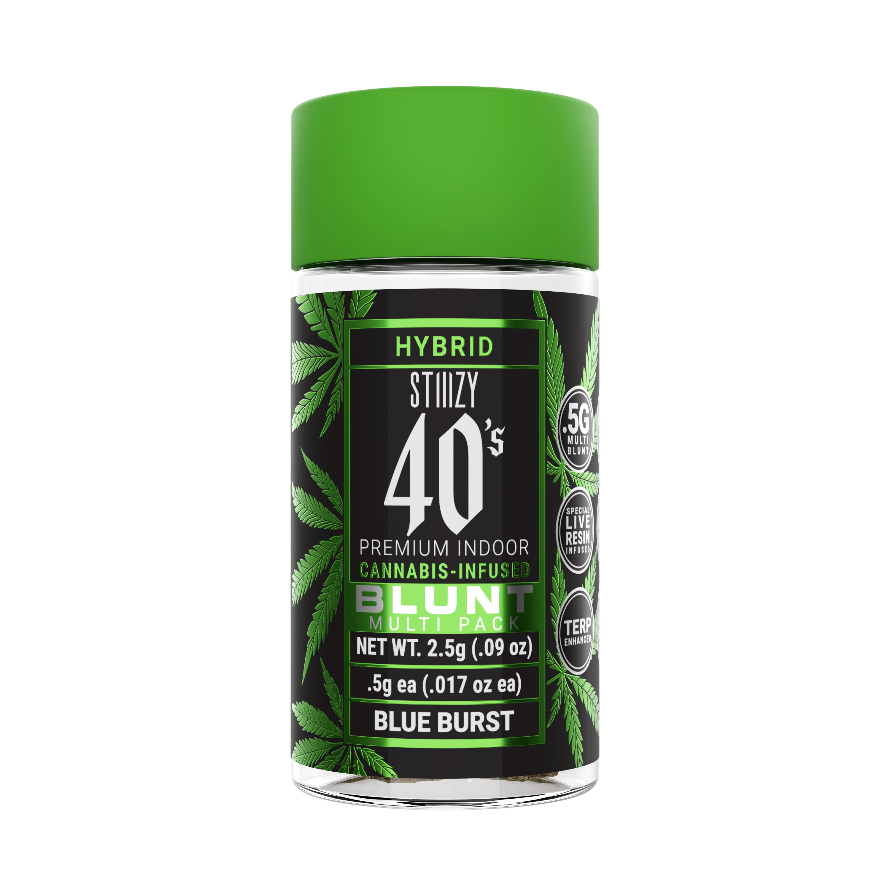Infused 40'S Blue Burst Mini Blunt 5PK 2.5G