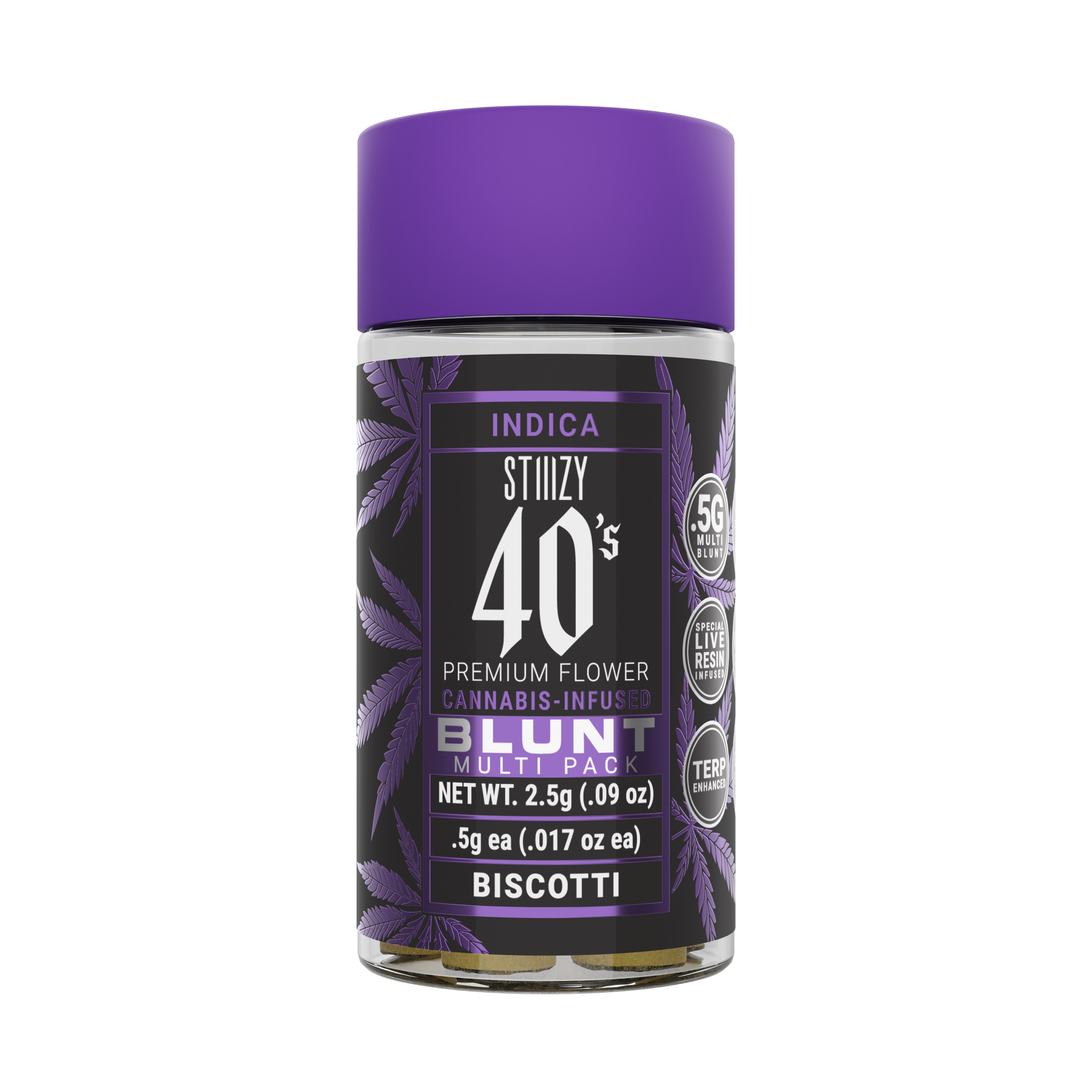 Infused 40'S Biscotti Mini Blunt 5PK 2.5G