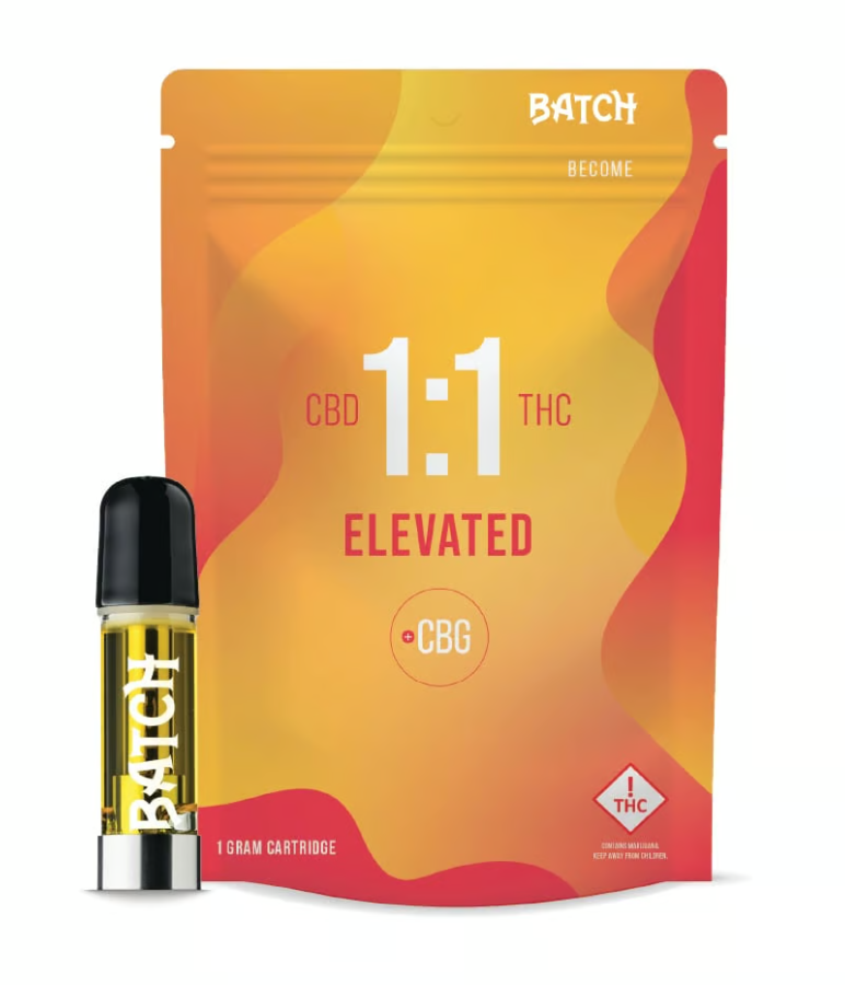 Batch Med | 1:1 CBD:THC + CBD | 1G Distillate Cartridge