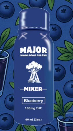 Major | Blueberry | 100MG THC Fruit Drink