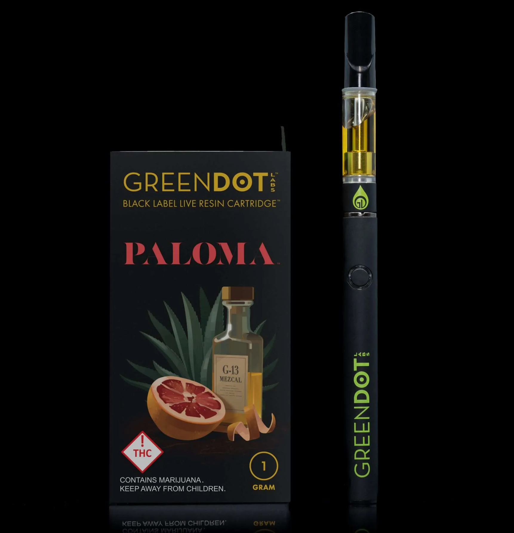 Green Dot Labs Black Label | Paloma | 1G Live Resin Cartridge