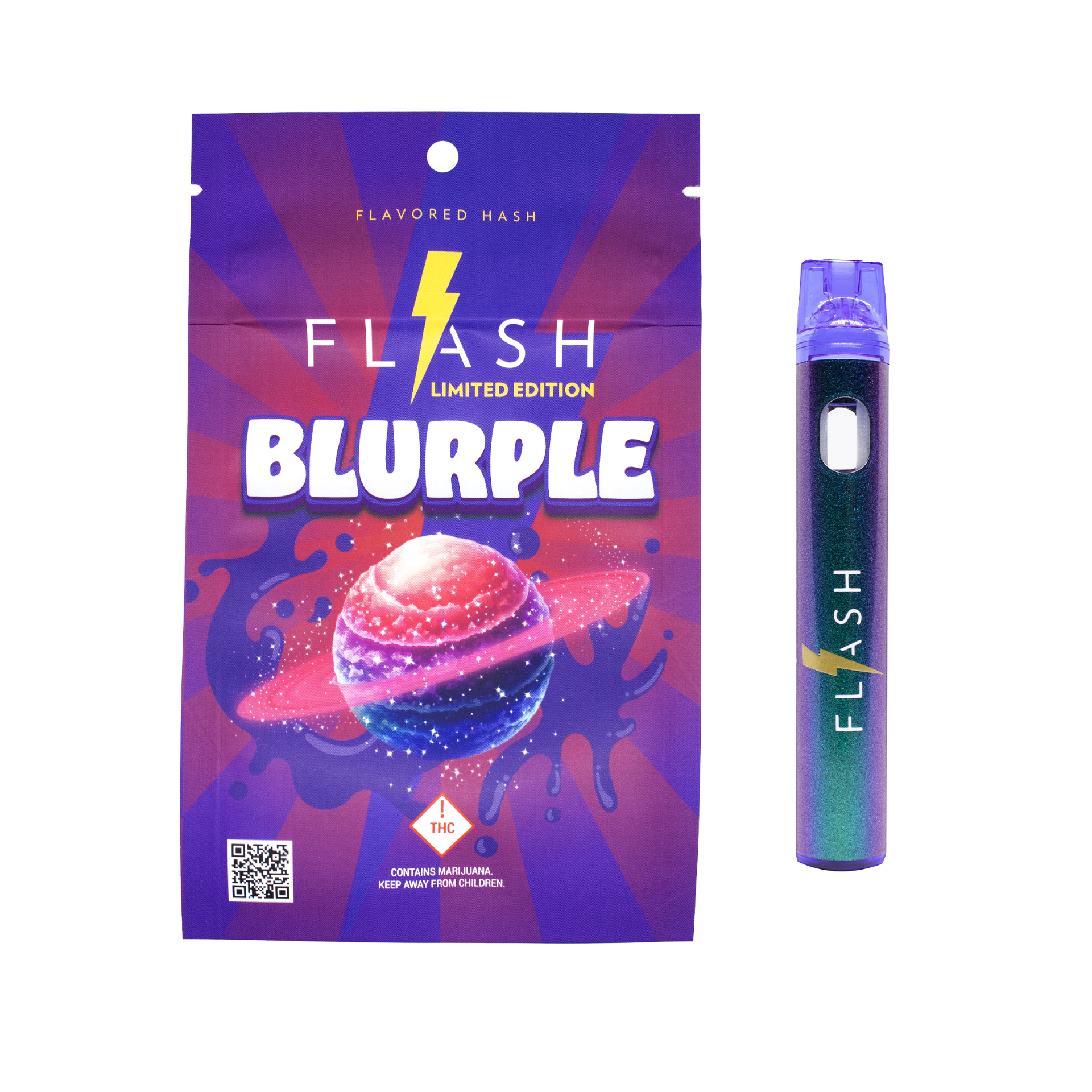 Flash | Blurple | 1G Flavored Rosin + Distillate Disposable