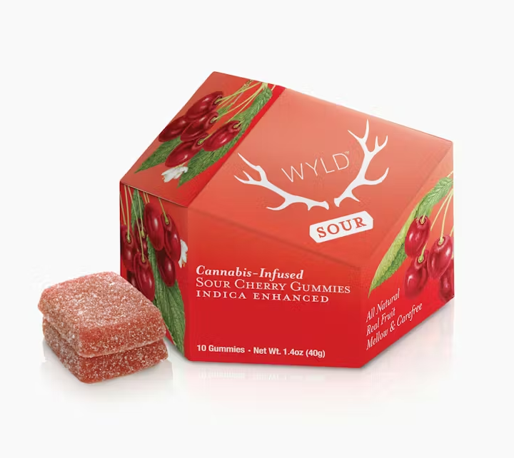 WYLD 100MG GUMMIES - SOUR CHERRY