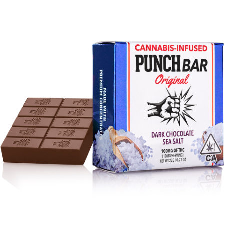 PUNCH EDIBLES 100MG PUNCH BAR - DARK CHOCOLATE SEA SALT