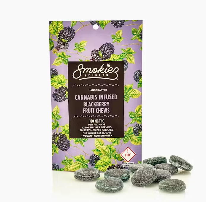 Smokiez 100 Mg Fruit Chews   Blackberry