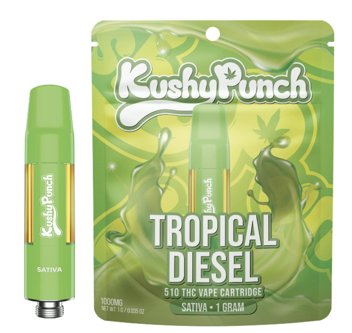 KUSHY PUNCH 1G CARTRIDGE - SATIVA TROPICAL DIESEL