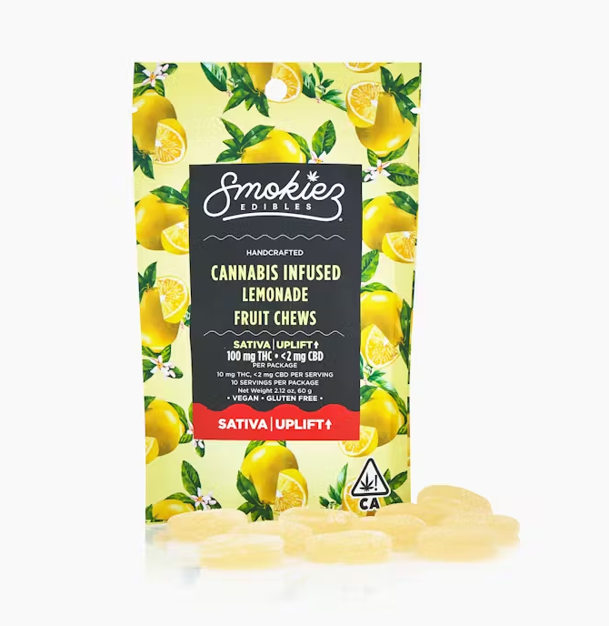 SMOKIEZ 100MG FRUIT CHEWS - LEMONADE