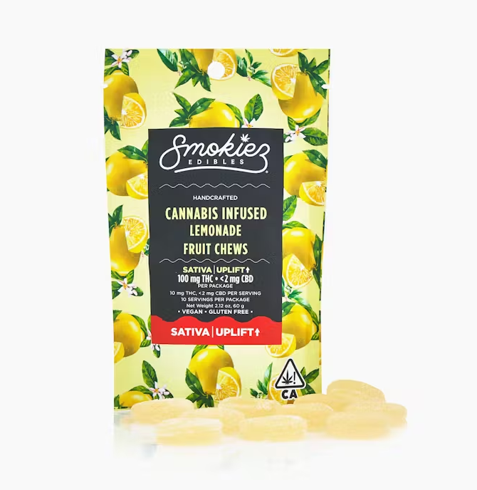 Smokiez 100 Mg Fruit Chews   Lemonade