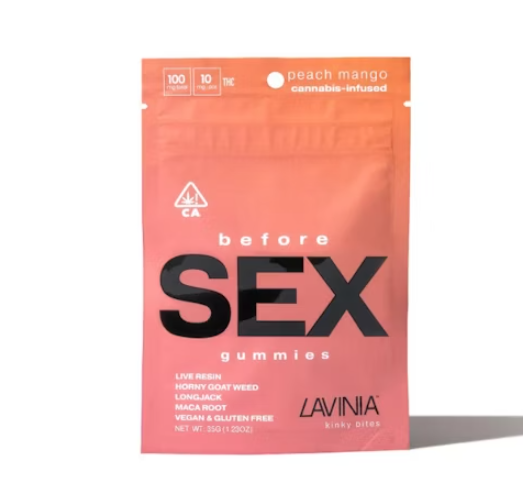 LAVINIA 100MG BEFORE SEX GUMMIES - PEACH MANGO