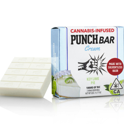 Punch Edibles 100 Mg Solventless Chocolate   Key Lime Pie