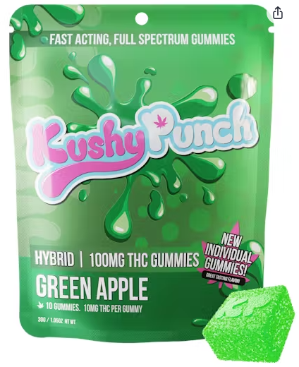 Kushy Punch 100 Mg    Hybrid Sour Apple