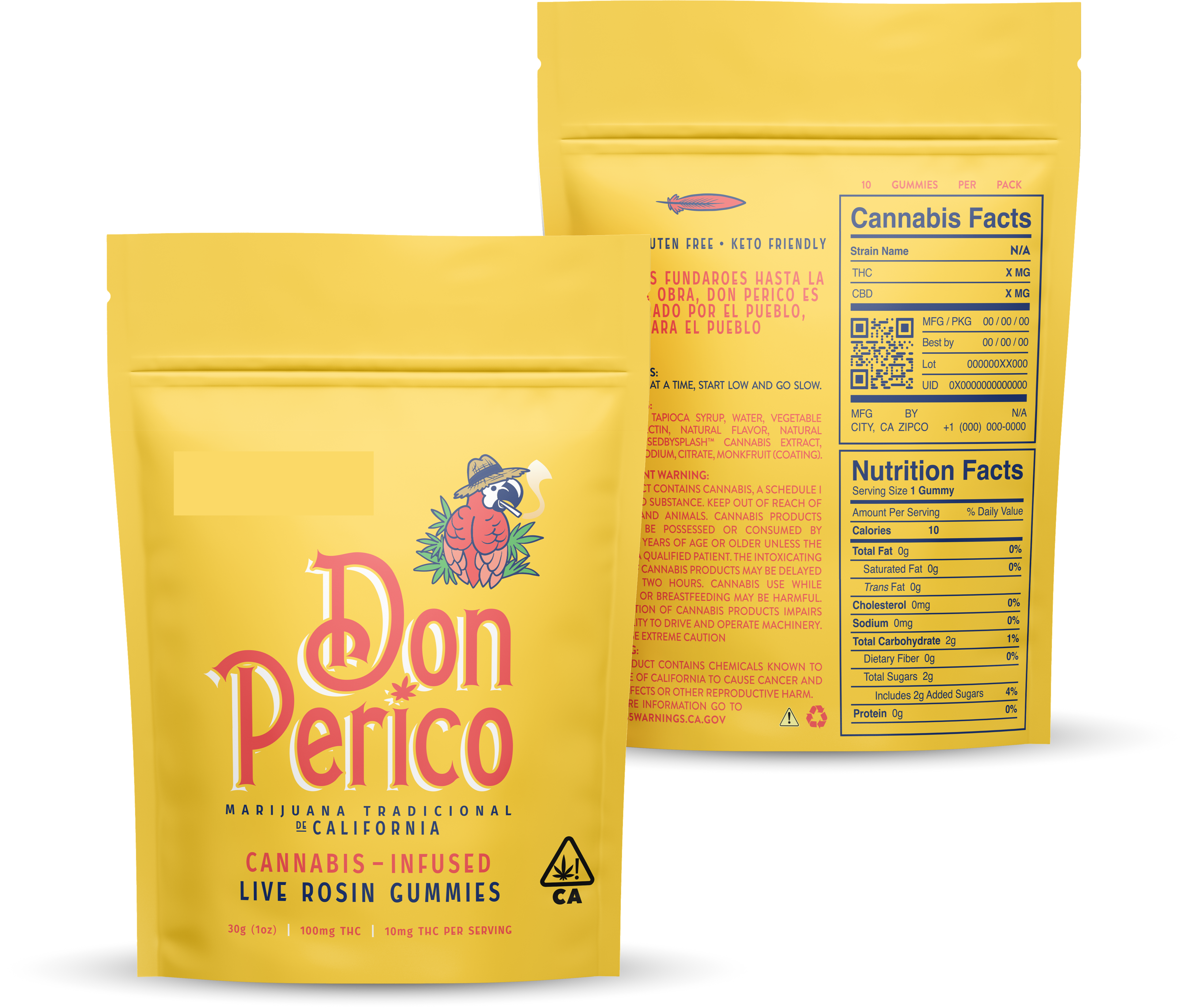 100MG LIVE ROSIN CBN PEACHES FAST ACTING NANO ENHANCED GUMMIES BY DON PERICO