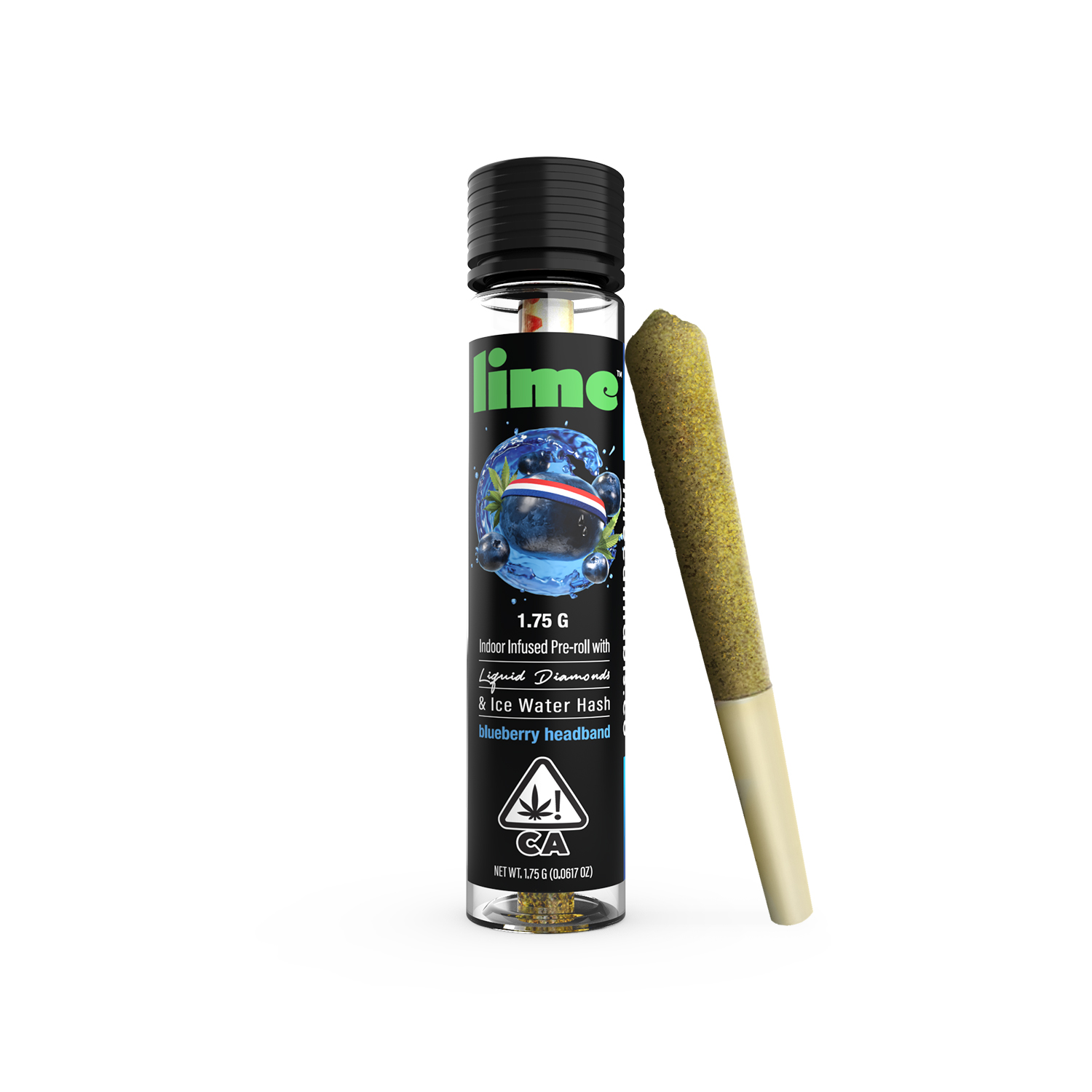 1.75G INFUSED PREROLL BLUEBERRY HEADBAND BY LIME
