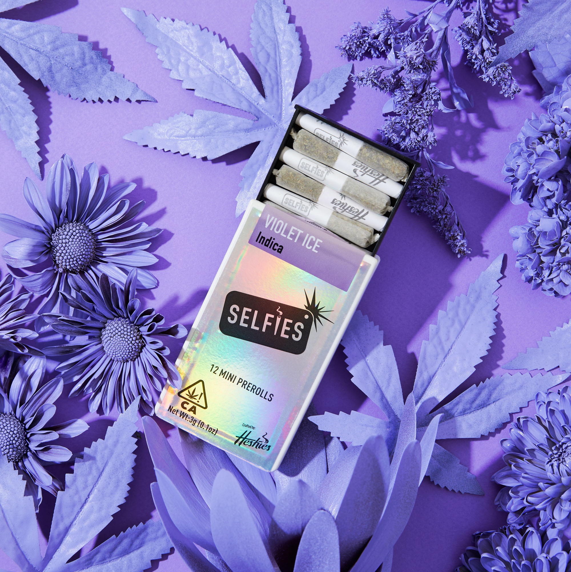 12 PACK VIOLET ICE PREROLLS BY SELFIES