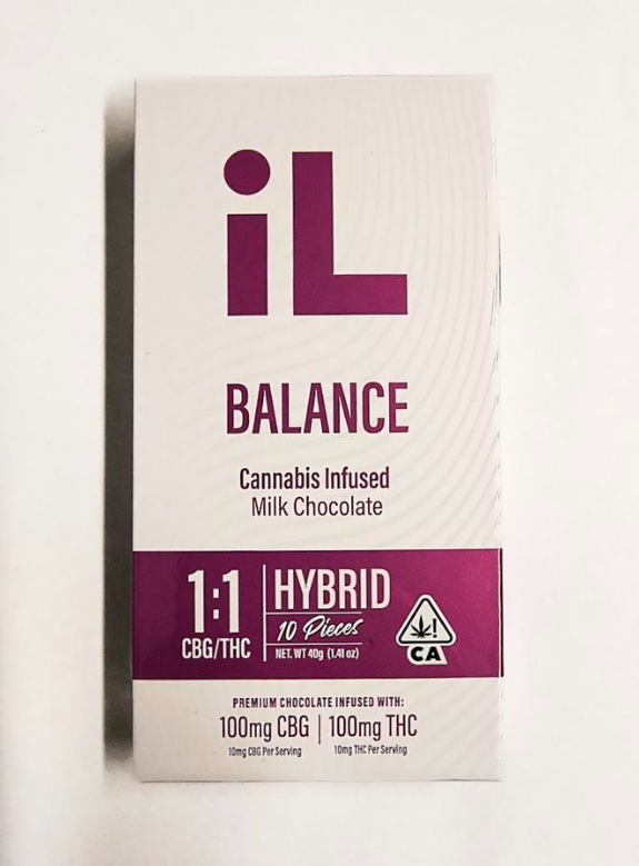 Balance Milk Chocolate Bar 1:1 CBG 10 Pack