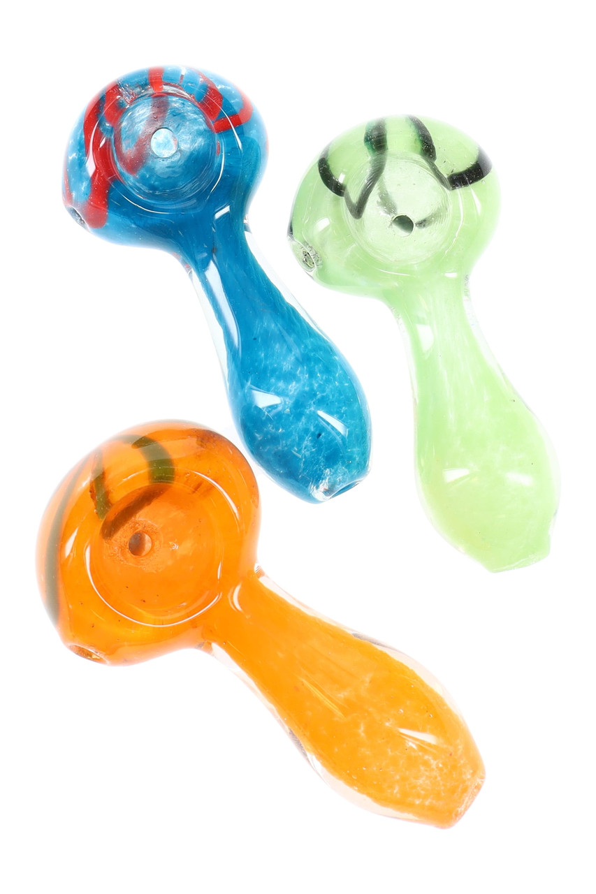 3" Colorful Frit Flower Bowl Glass Pipe