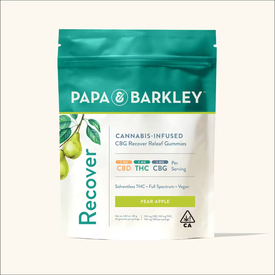 Recover Pear Apple 1:1:1 CBD:THC:CBG Gummies
