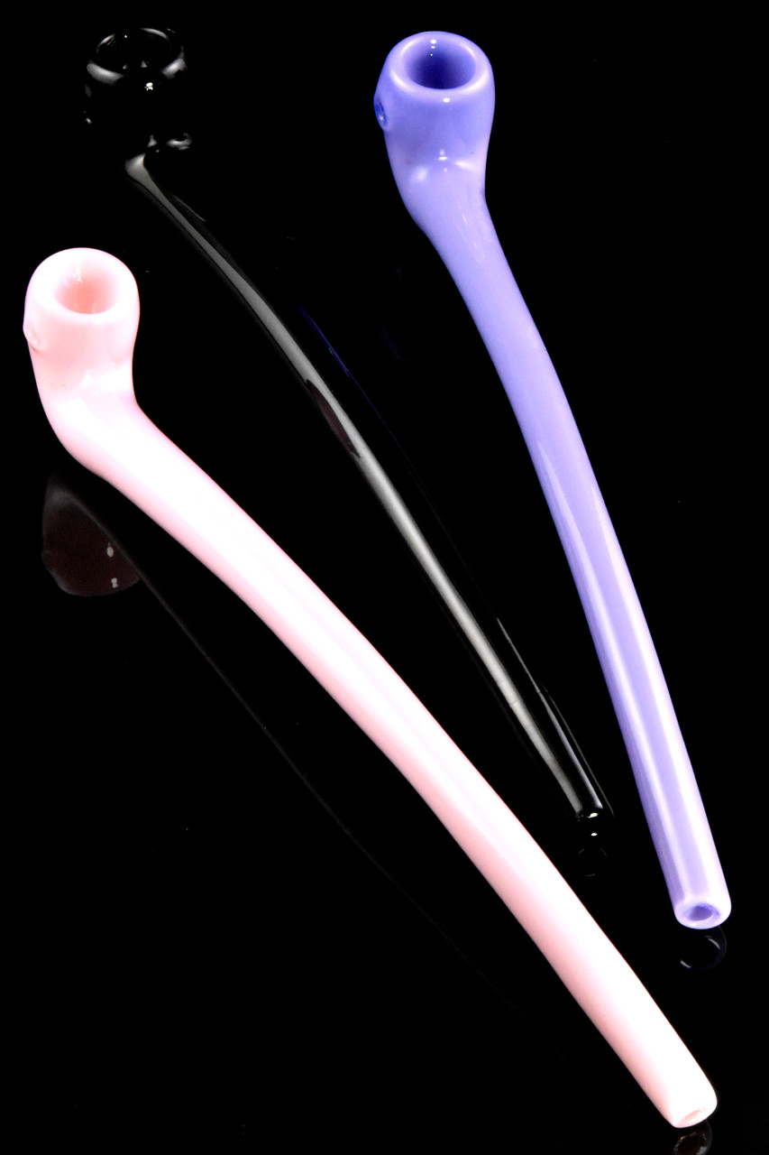 12" Large Colored Glass Sherlock Pipe