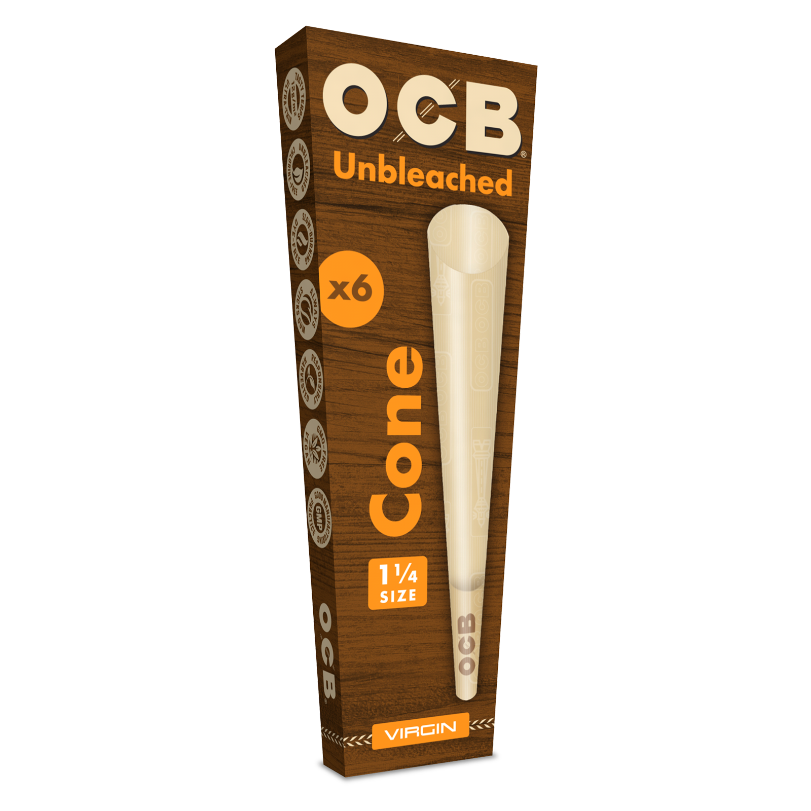 Ocb Unbleached Virgin Cones 1 1/4