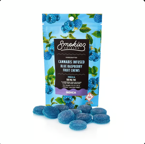 Sweet Blue Raspberry Indica Gummies