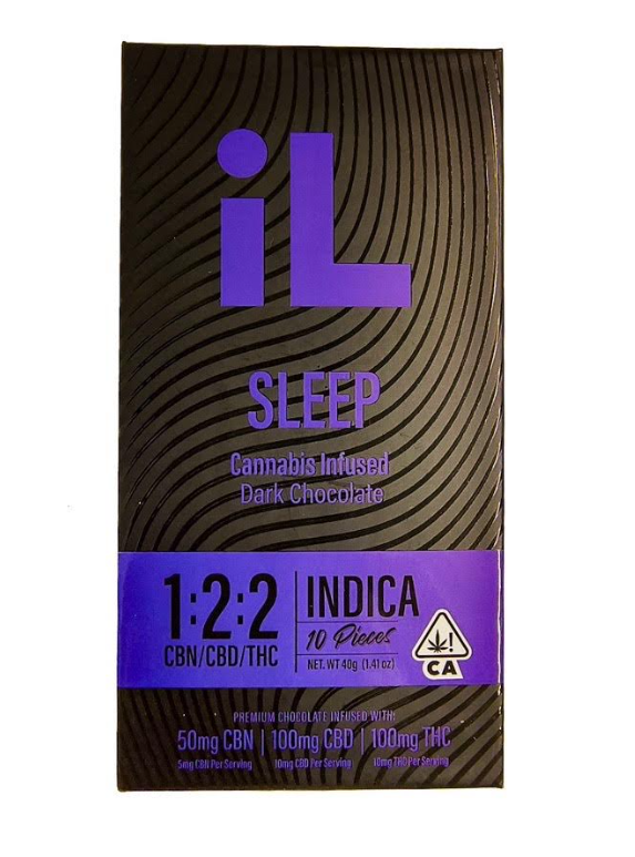 Sleep Dark Chocolate Bar 1 CBN:2 CBD:2 THC 10 Pack
